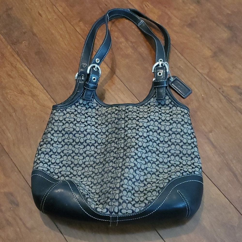 Coach monogram shoulder bag